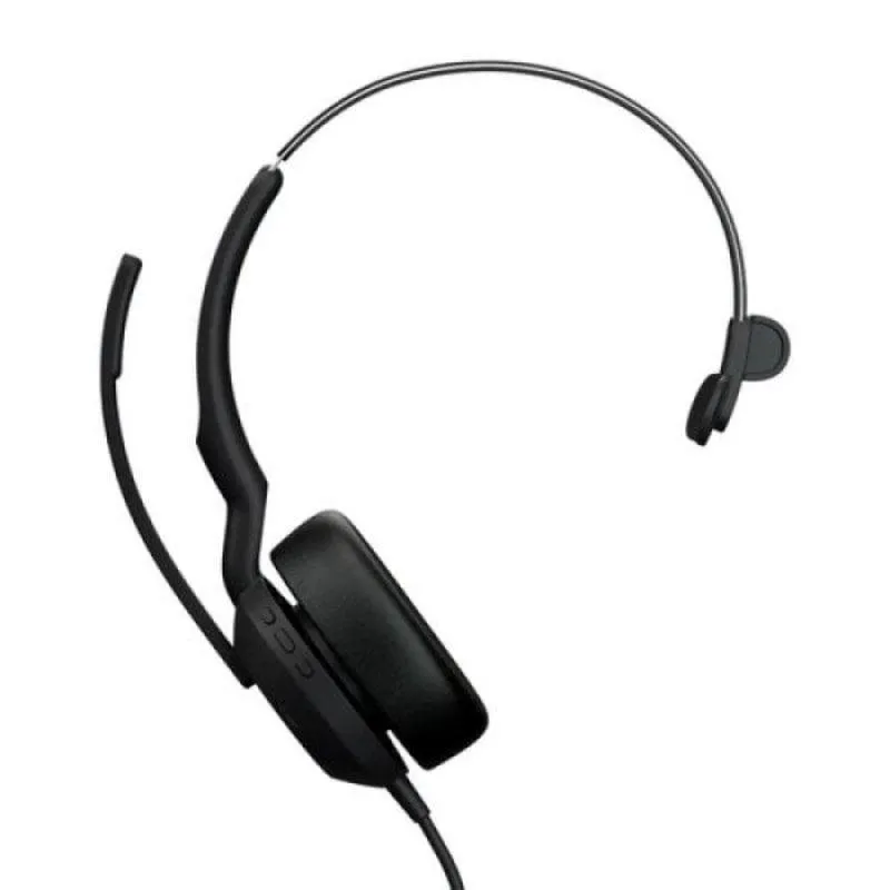Auriculares Jabra Evolve2 50 Mono com cabo USB-C/USB-A Bluetooth Escritório Preto