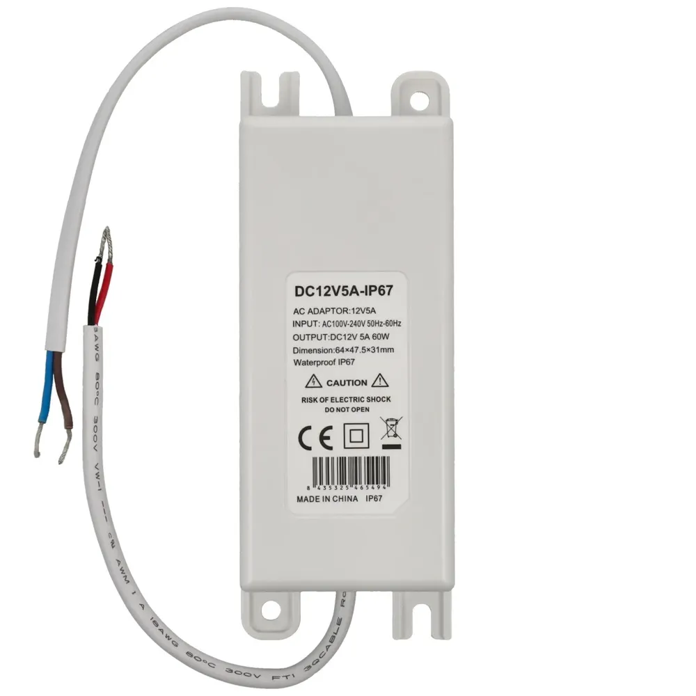 Fonte De Alimentação Dc 12V 5A – A-12Vdc5A-Ip67