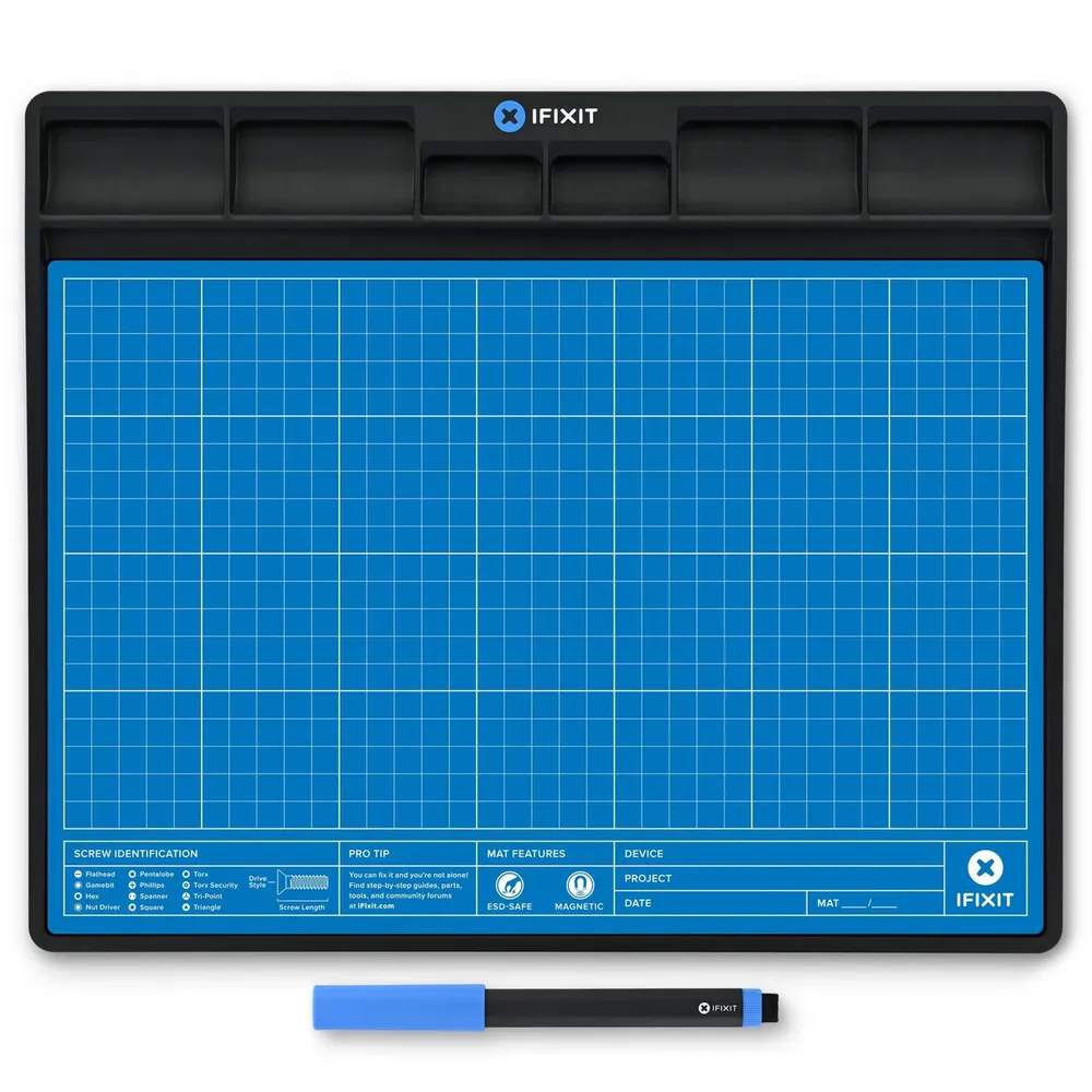 Tapete de Organização e projecto iFixit Magnético com Caneta, ESD Safe