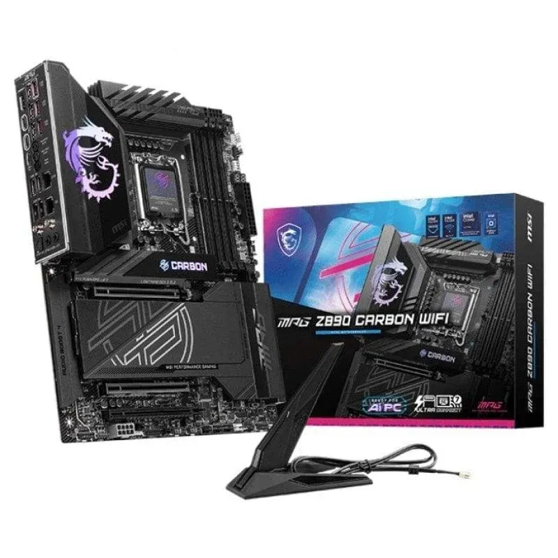 Motherboard MSI MPG Z890 CARBON WIFI Z890 LGA 1851 DDR5 ATX WiFi 7 Thunderbolt 4 PCIe 5.0 RGB