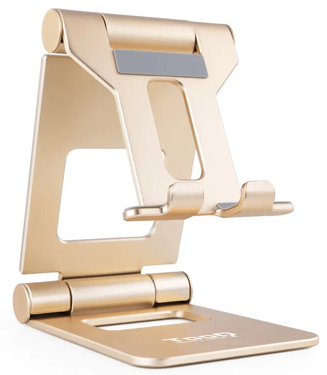 Suporte de Mesa Tooq Ajustável p/ Smartphone/Tablet Max. 10" Dourado
