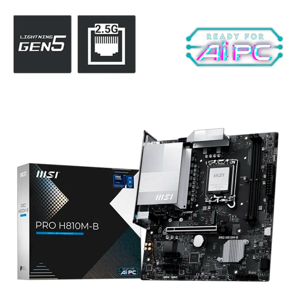 Motherboard Micro-ATX MSI Pro H810M-B Skt1851