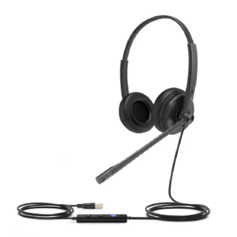 Auriculares Yealink UH34 com fio USB cancelamento de ruído para escritório preto