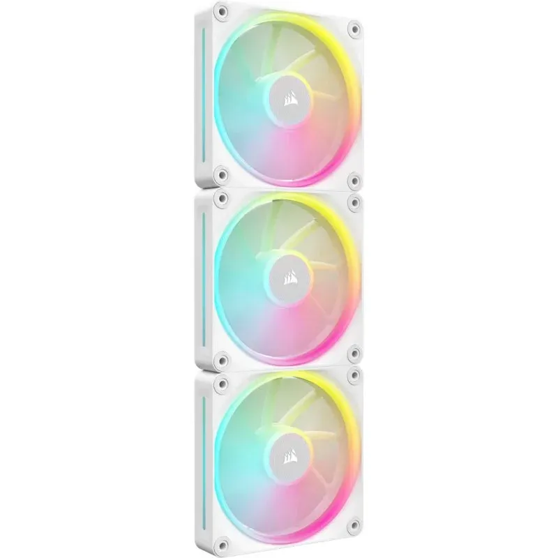 Conjunto de Ventoinhas Triplo Corsair PWM iCUE LINK LX120 RGB 120mm Brancas