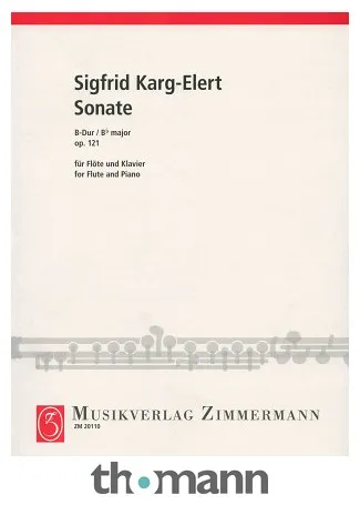 Zimmermann Verlag Karg-Elert Sonate op.121