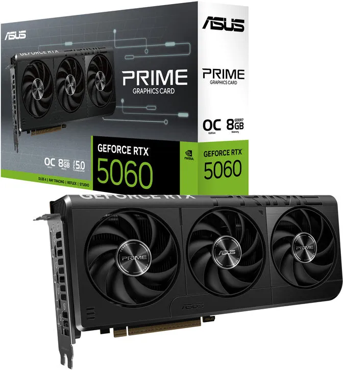 Gráfica Asus GeForce® RTX 5060 Prime OC 8GB GDDR7 DLSS4