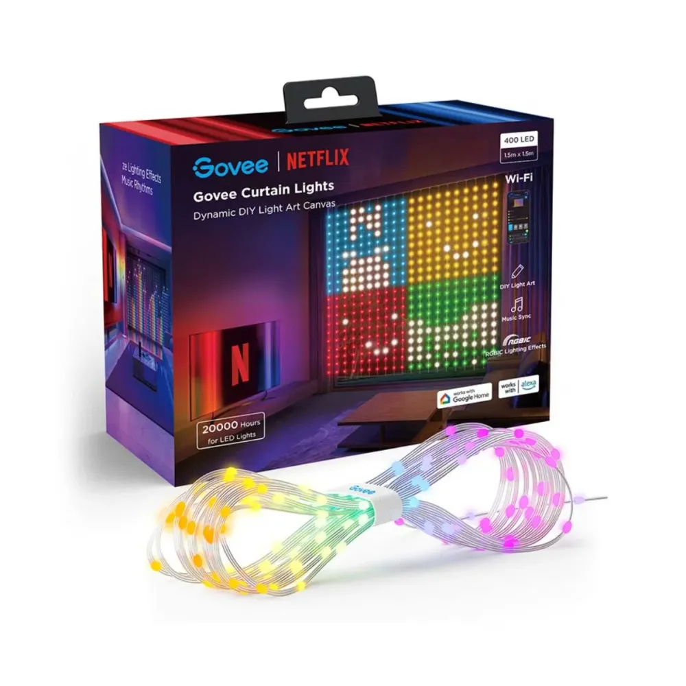 Cortina de Luzes LED Govee H70BCCA1 Wi-Fi + Bluetooth Edição Netflix