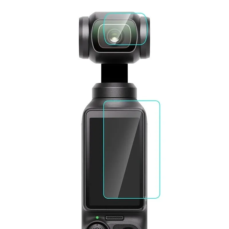 Puluz Lente de vidro temperado e protetor de tela Acessório para câmera de ação DJI OSMO Pocket 3