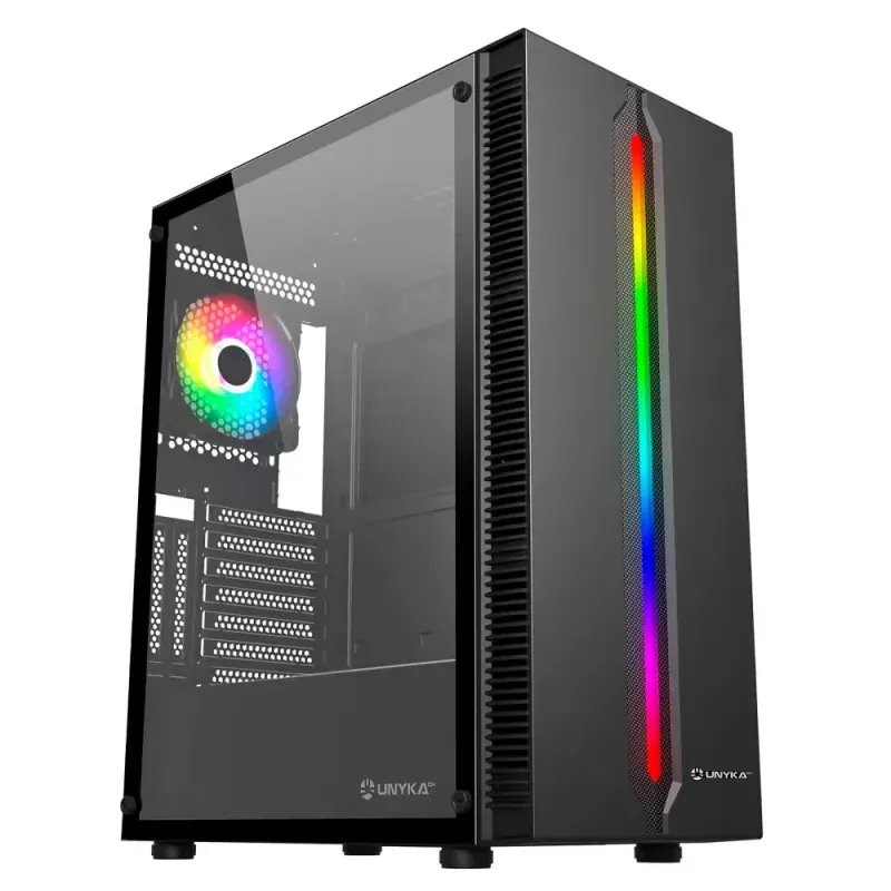 UNYKA GAMING CAIXA ATX ARMOR LUMINA 205 ARGB USB2.0/3.0 BLACK
