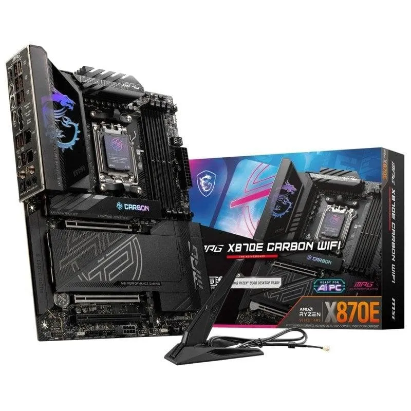 Motherboard MSI MPG X870E CARBON WIFI AMD X870E Socket AM5 DDR5 ATX WiFi 7 PCIe 5.0 RGB