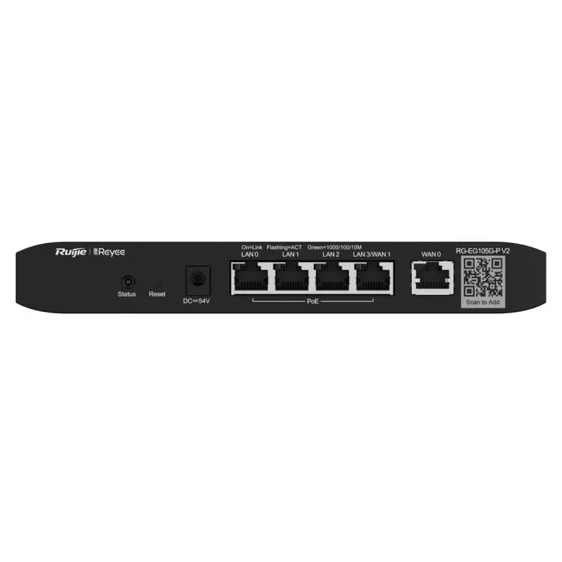 Switch Ruijie Networks RG-EG105G-PV2 Ethernet Gigabit 800MHz 128MB Preto