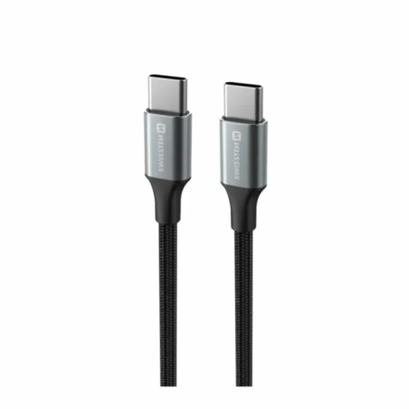 Swissten - Textile II Cable USB-C - USB-C (1.5m-black)