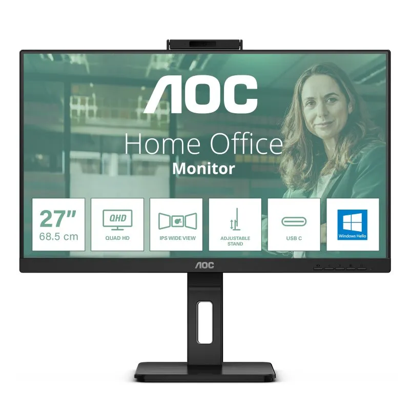 Monitor AOC - 27" 2K Quad HD IPS / 75Hz / 4ms - Q27P3CW
