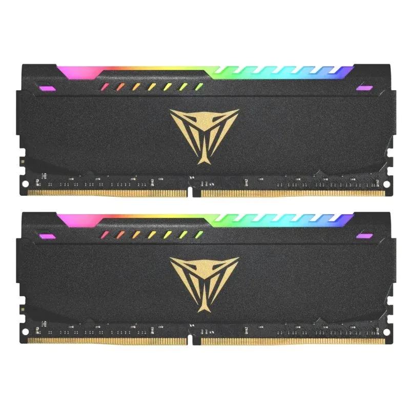 Memória RAM Patriot Viper Steel RGB PVSR432G320C6K 32GB 2x16GB DDR4 3200MHz CL16 Intel XMP RGB Multicor