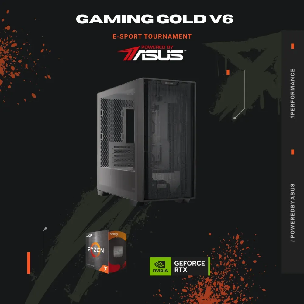 Computador Gaming Gold V6 Ryzen 7 5700X 32GB 1TB SSD RX 9600 XT