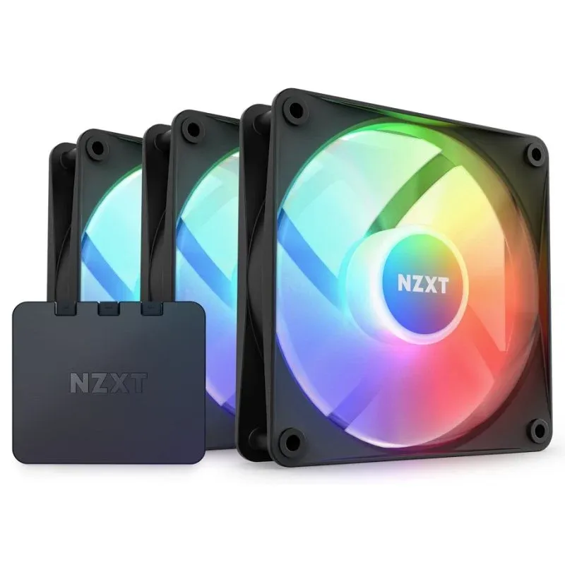 Triple Pack Ventoinhas NZXT F120 RGB Core 120mm Pretas