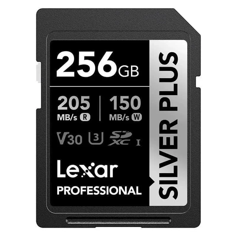 Cartão SD Lexar Professional SILVER PLUS 256GB SDXC UHS-I V30 205MB/s