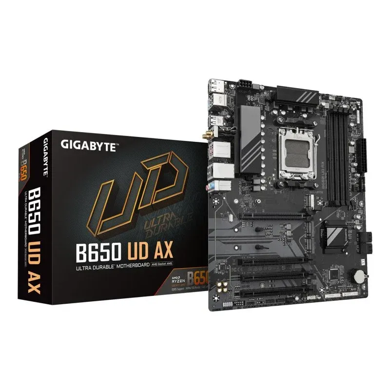 GIGABYTE B650 UD AX Motherboard ATX B650 AM5 WiFi 6 PCIe 5.0 DDR5 USB 3.2 Gen2