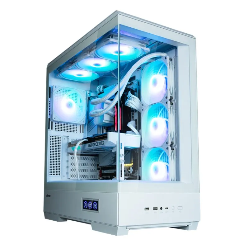 Caixa de Computador Zalman P50 DS Caixa ATX com 4x Ventoinhas 120mm ARGB e USB 3.0 Branca