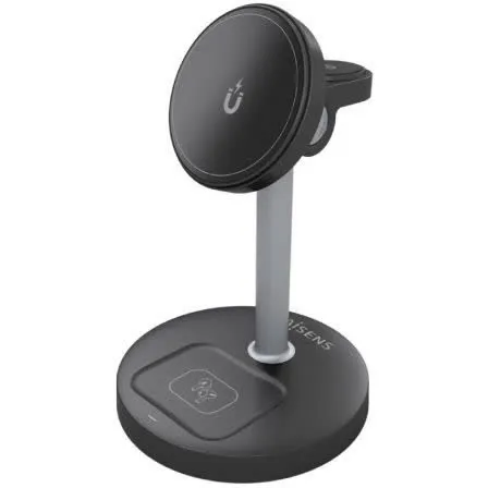 Carregador Sem Fio 15W 3 em 1 USB-C Preto - AISENS