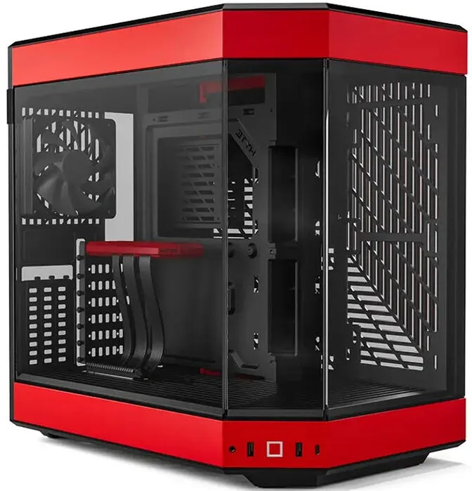 Caixa ATX Hyte Y60 Vidro Temperado Preto/Vermelho