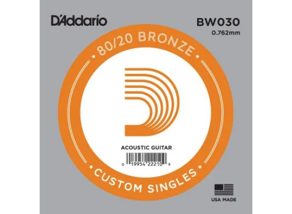 D'Addario BW030 Bronze Wound Acoustic guitar single string .030