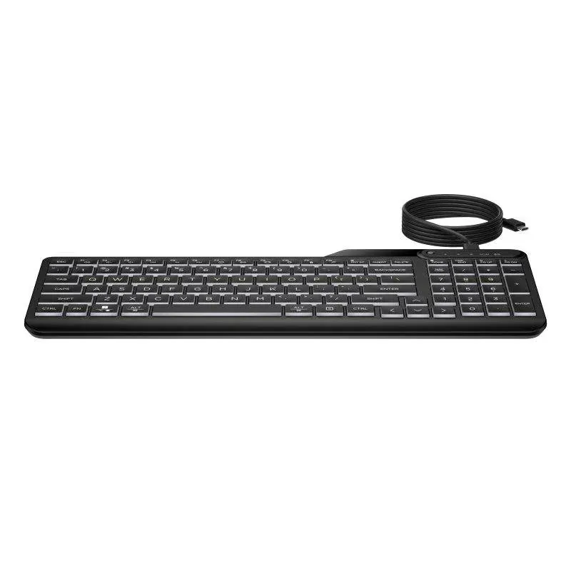 Teclado HP 400 compacto com 12 teclas programáveis e retroiluminação