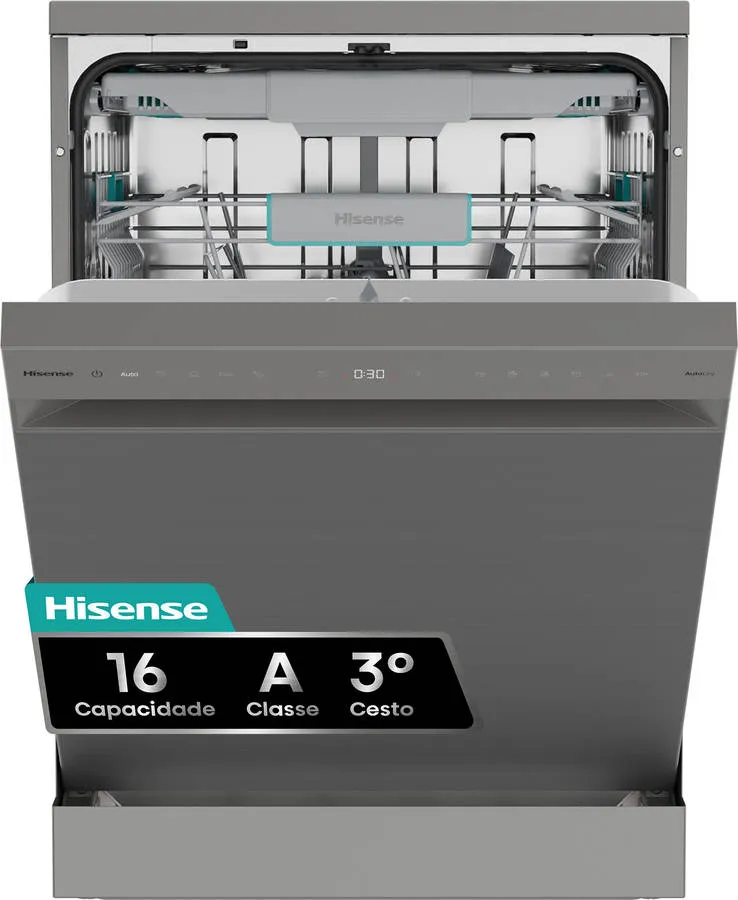 Máquina de Lavar Loiça HISENSE Serie Hi6 HS663A90XUK (16 Conjuntos - 60 cm - Inox)