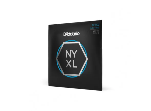D'Addario NYXL1252W 12-52 Light Wound Third, NYXL Electric Guitar Strings