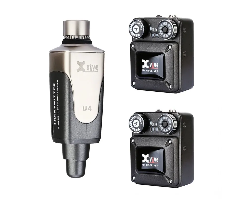 XVive U4R2 In-Ear Monitor Wireless System With One Transmitter and Two Receivers