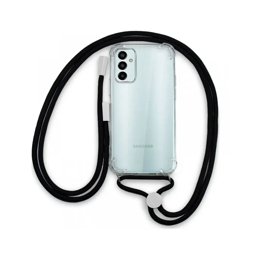 Capa Silicone Corda Preta M13/A23 5G Samsung Transparente