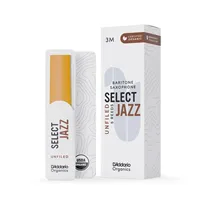 Palheta Sax Barítono Daddario Organic Select Jazz Unfiled 3.M 5 UN