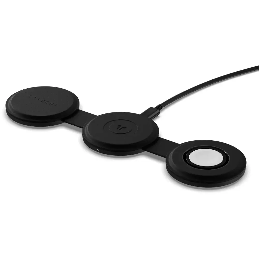 Carregador Wireless Satechi OnTheGo 3-in-1 Charger Preto