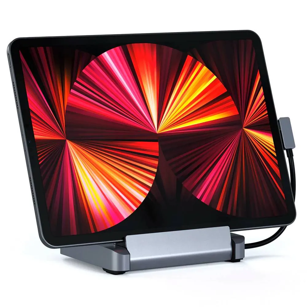 Stand & Hub USB-C Satechi Aluminum p/ iPad Pro Cinzento Sideral