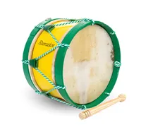 Bombo tradicional Adamastor Nº1 Amarelo/aro verde 28cm