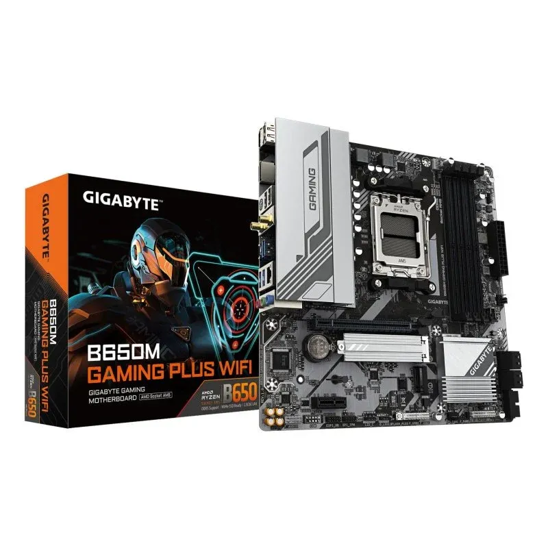 Gigabyte B650M GAMING PLUS WIFI Motherboard Micro-ATX B650 AMD AM5 DDR5 2xM.2 2.5GbE WiFi 6E Bluetooth 5.3