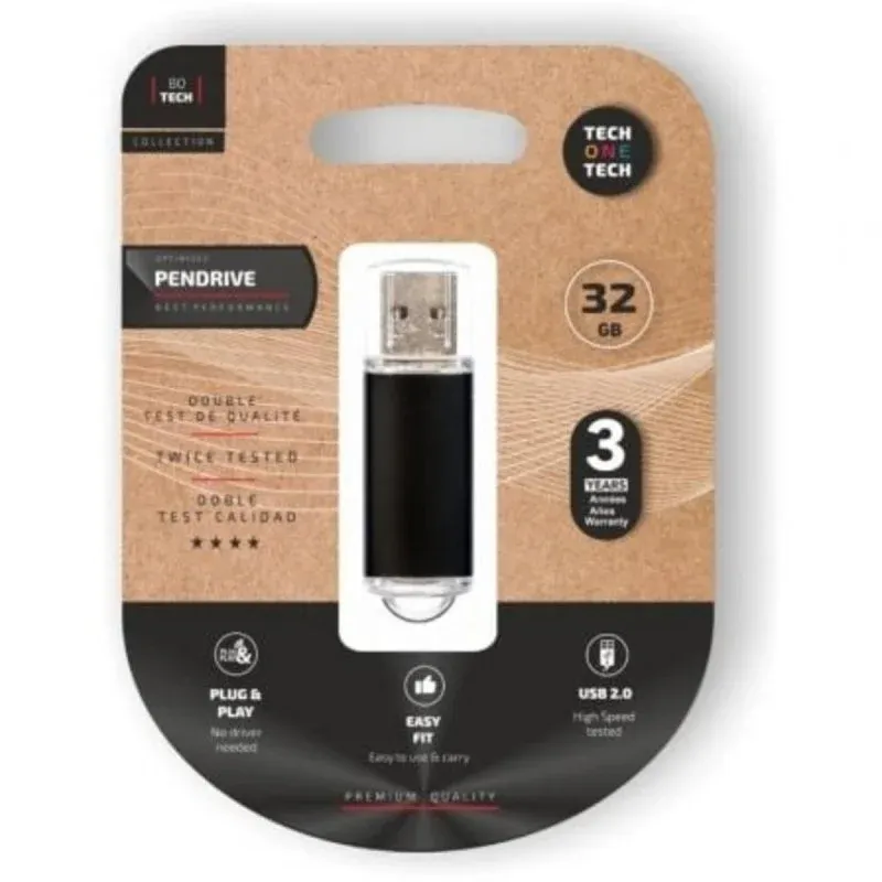 Tech One Tech Basic Pendrive 32GB USB 2.0 Preto