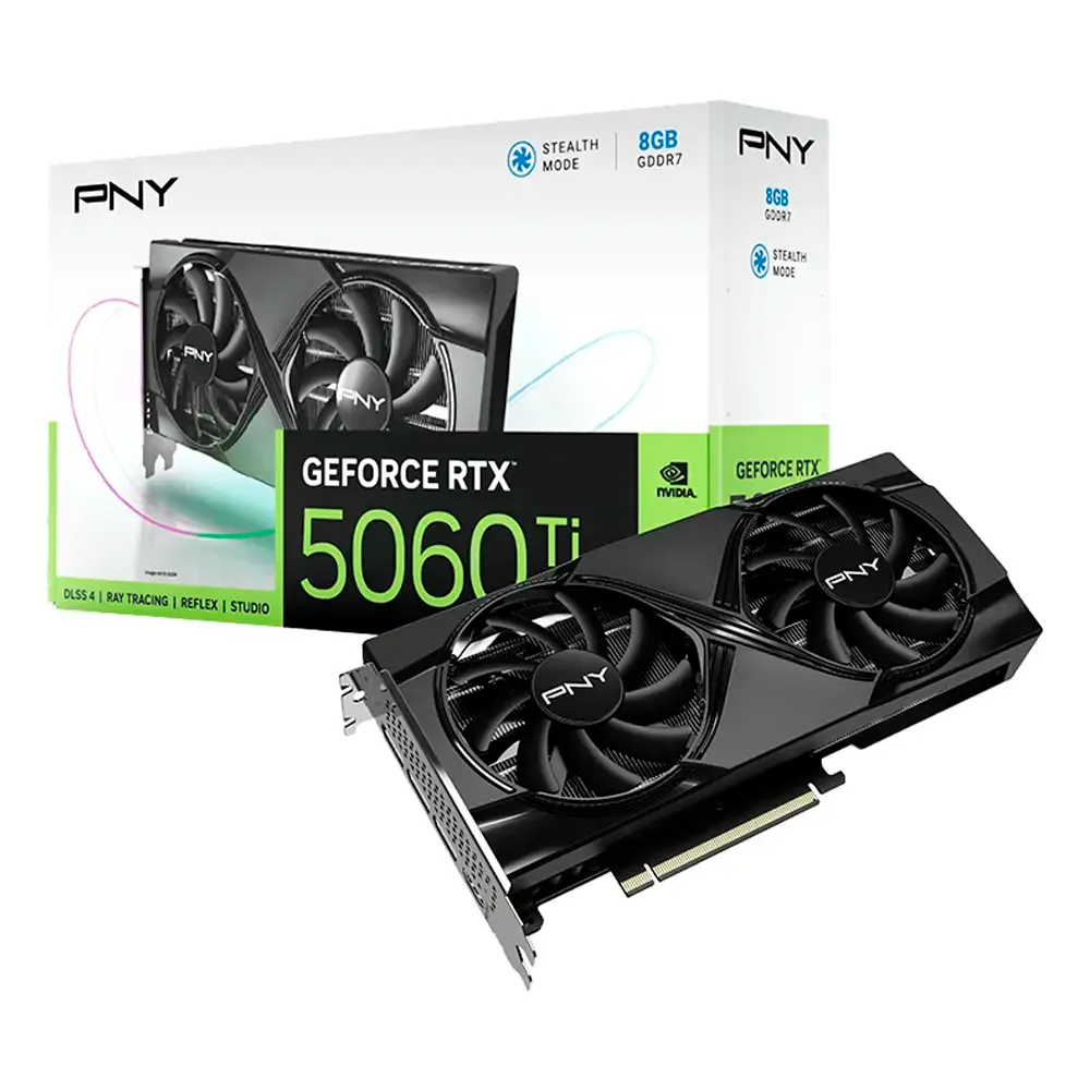 Placa Gráfica PNY NVIDIA GeForce RTX 5060 Ti Blackwell Dual Fan 8GB GDDR7 DLSS4