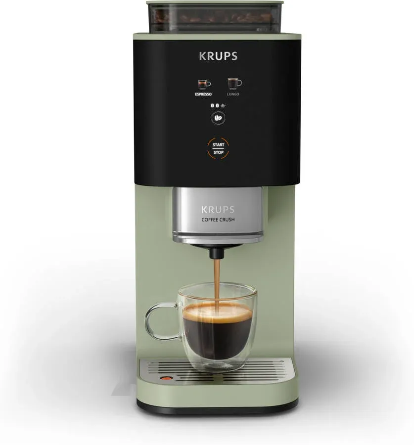 Máquina de Café Automática KRUPS SA401LE0 Coffee Crush Linchen (15 bar - 3 niveis de moagem)