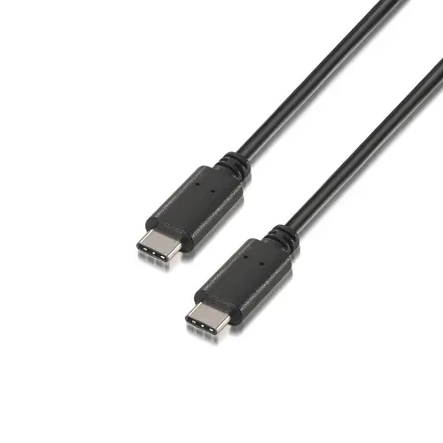 Cabo AISENS USB C Macho - USB C Macho 0.50M Preto