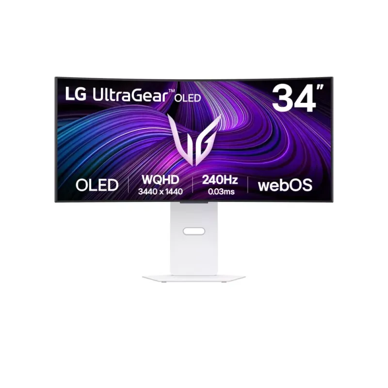 LG MONITOR SMART OLED 34" WQHD CURVO 240HZ HDMI DP USB-C COLUNAS HAS 34GX90SA