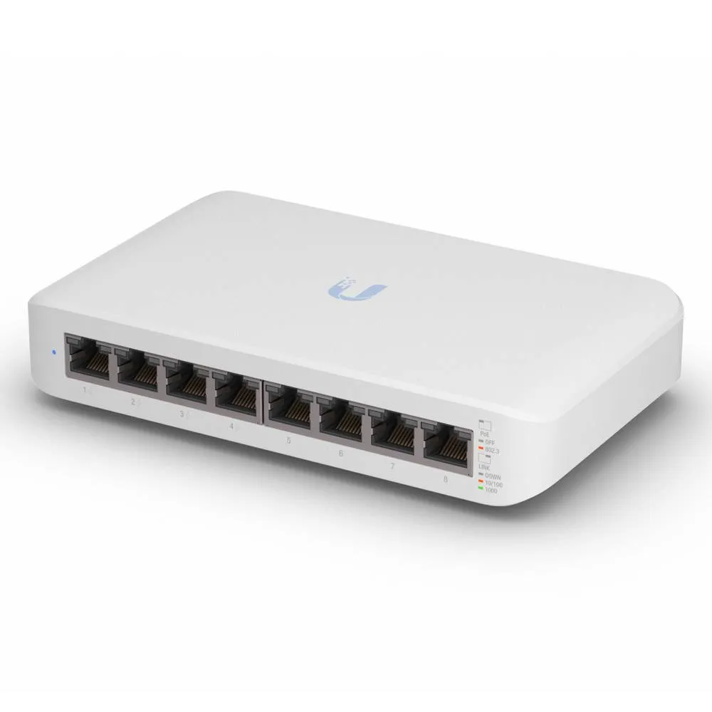 Switch de Rede Ubiquiti Lite-8 Portas Gigabit Managed PoE+ Wall Mount