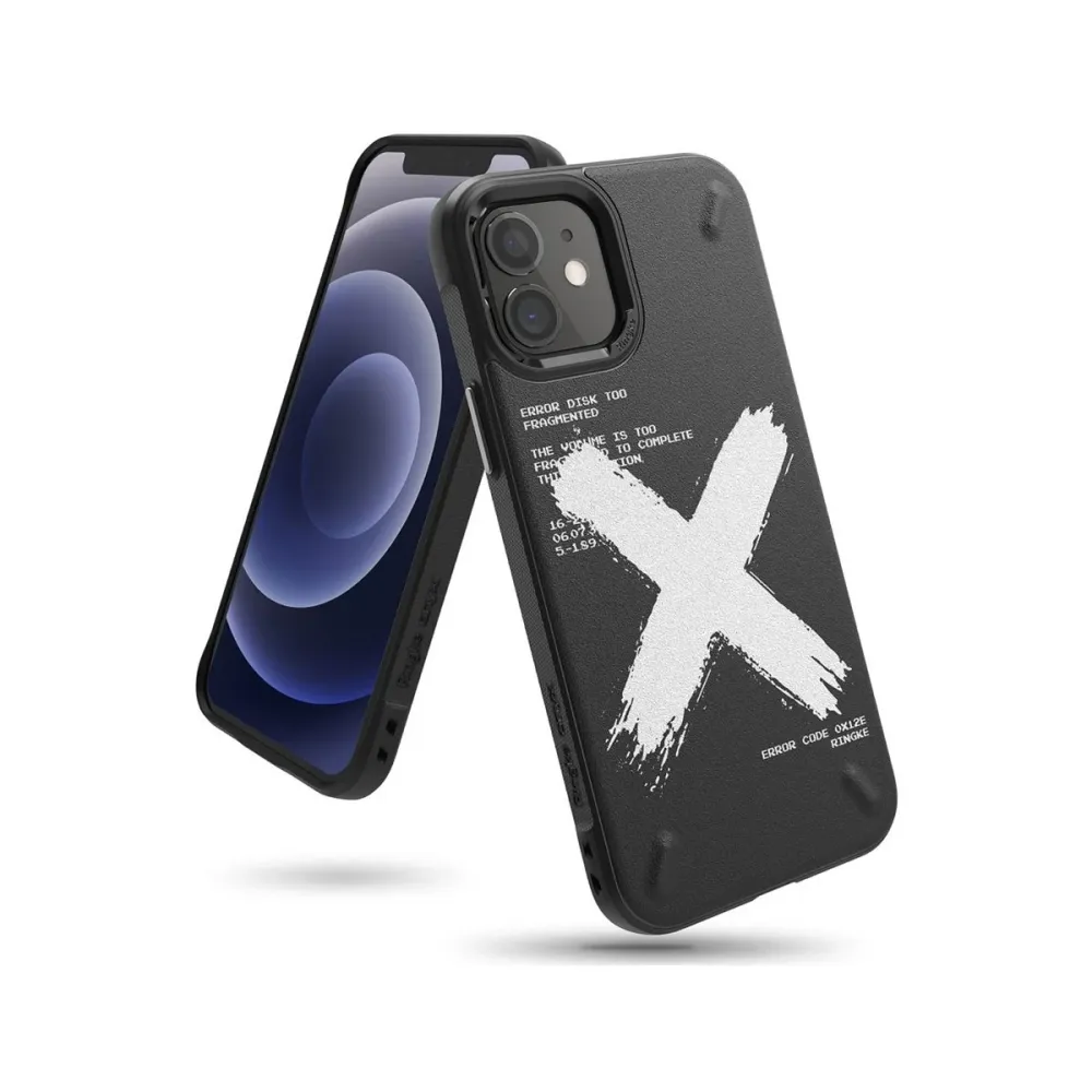 Capa Silicone iPhone 12 Mini Onyx Design X Preta
