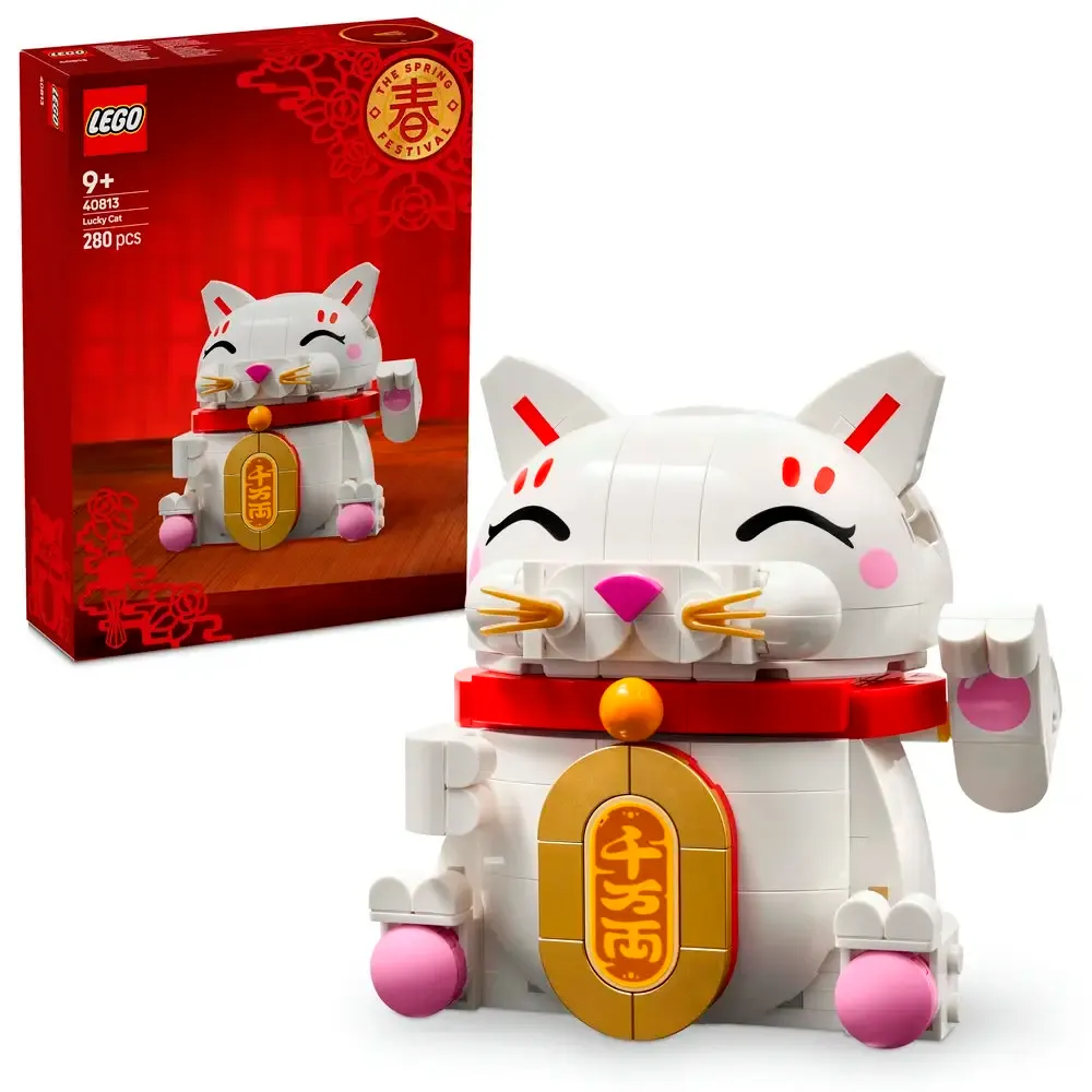 LEGO Iconic: Gato da Sorte | Idades 9+ | 280 Peças | Item 40813