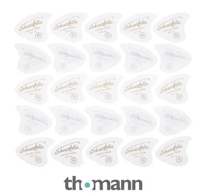 Sharkfin Pick Goldprint Medium White 25