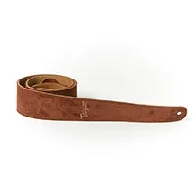 Correia Guitarra Taylor Embroidered Suede 2,5" Chocolate Brown