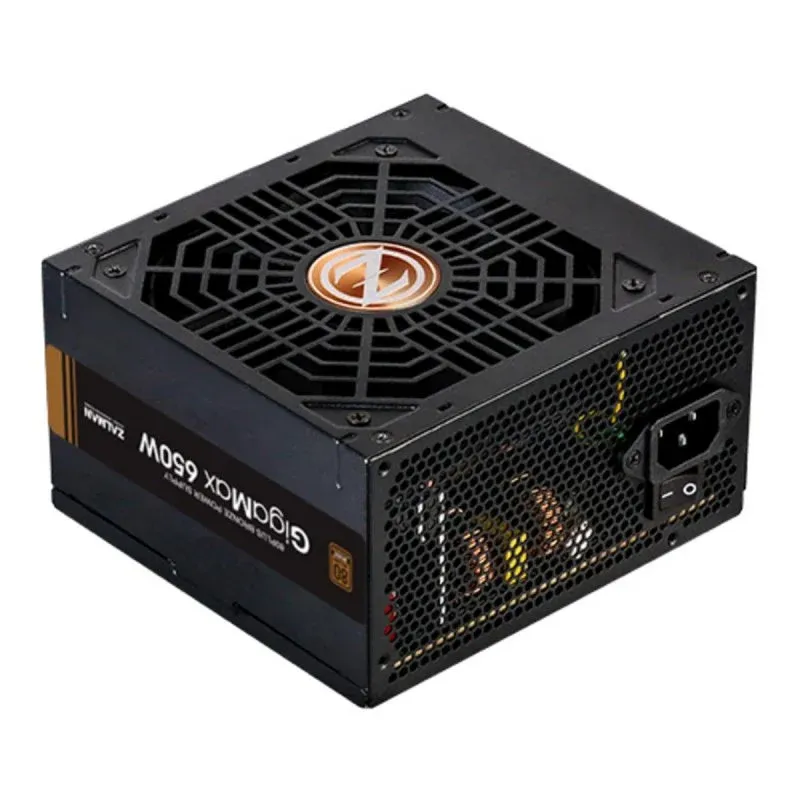 Fonte Alimentação Zalman ZM650-GVII Fonte de Alimentação ATX Modular 650W 80 Plus Bronze com Ventoinha 120mm Preta