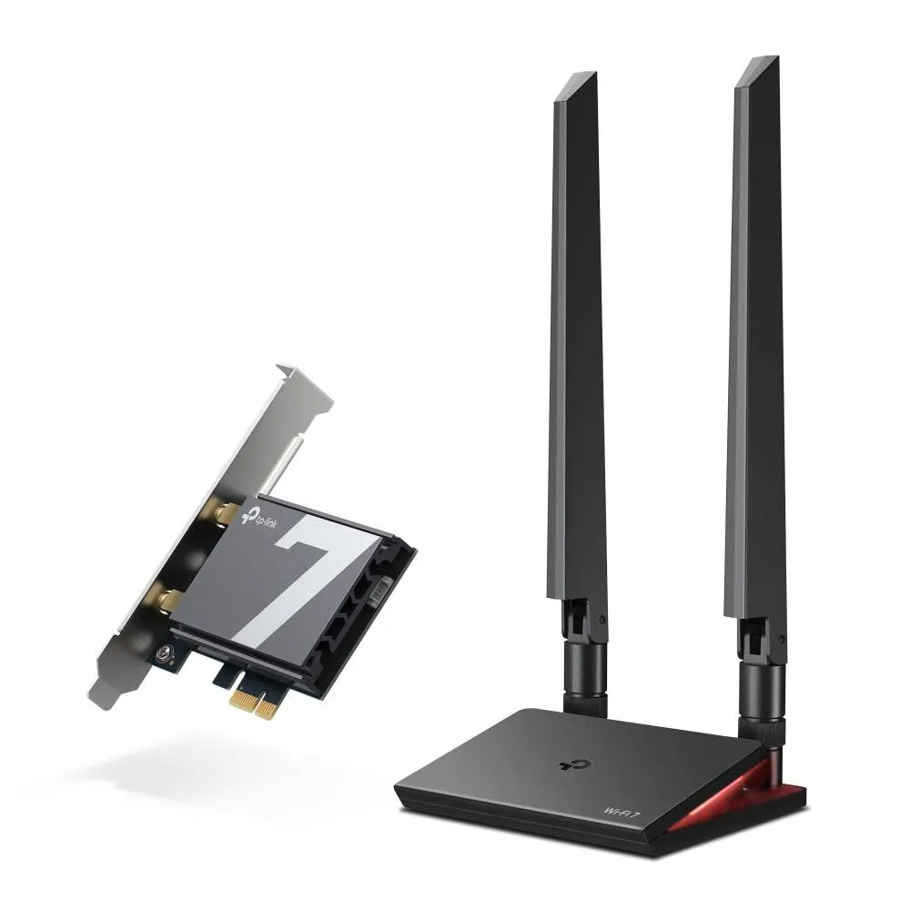 Placa de Rede TP-Link Archer TBE550E BE9300 PCI Express Tri-Band WiFi 7 2.5GbE + Placa PCIe Bluetooth 5.4