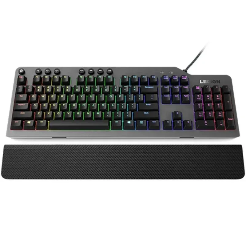 Teclado Lenovo Legion K500 mecânico Layout US RGB com descanso de pulso
