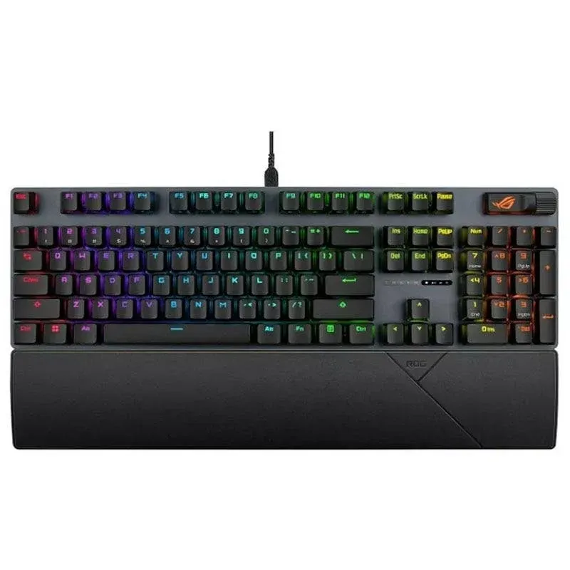 Teclado ASUS ROG Strix Scope II X mecânico AZERTY Francês RGB com switches ROG NX Snow e descanso de pulsos